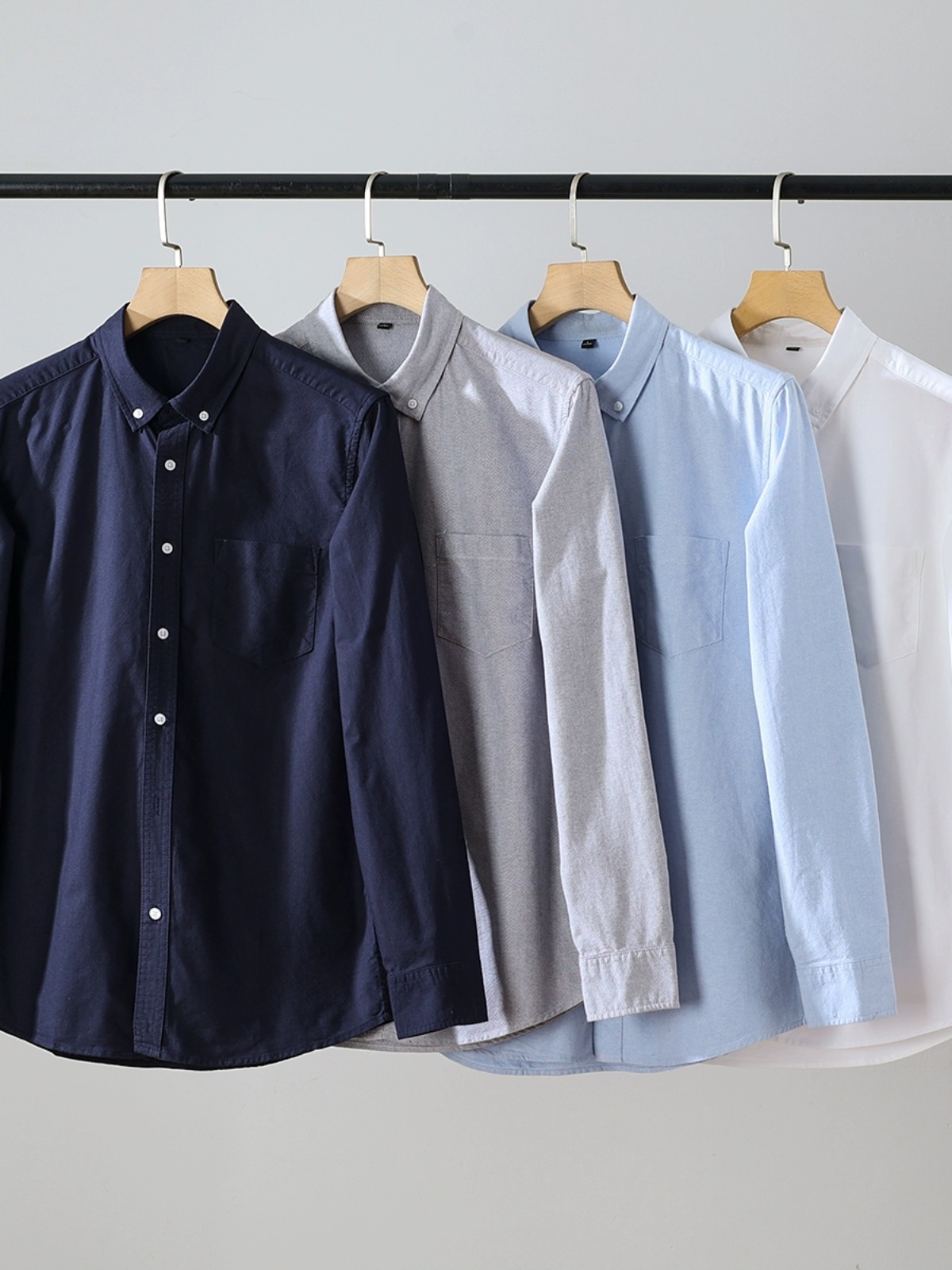 Oxford Cotton Casual Shirt Business - Hoogwaardig, puur katoenen Oxford-stof, heren overhemd
